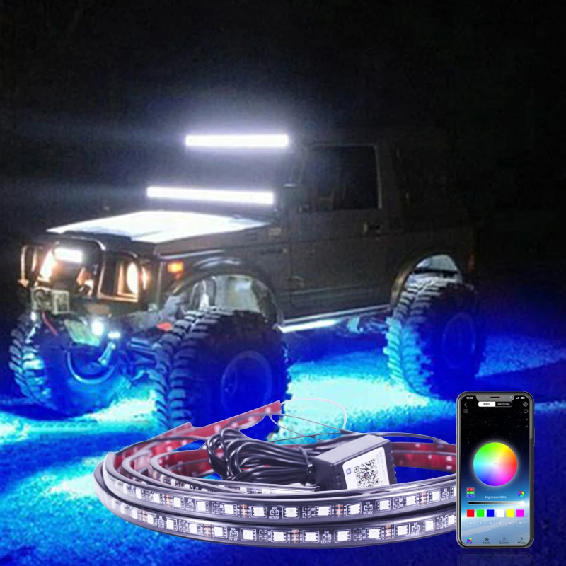 90cm*120cm RGB Decorative Colorful Light Decorating Underglow Chassis Light Car light Accessories Dropshipping