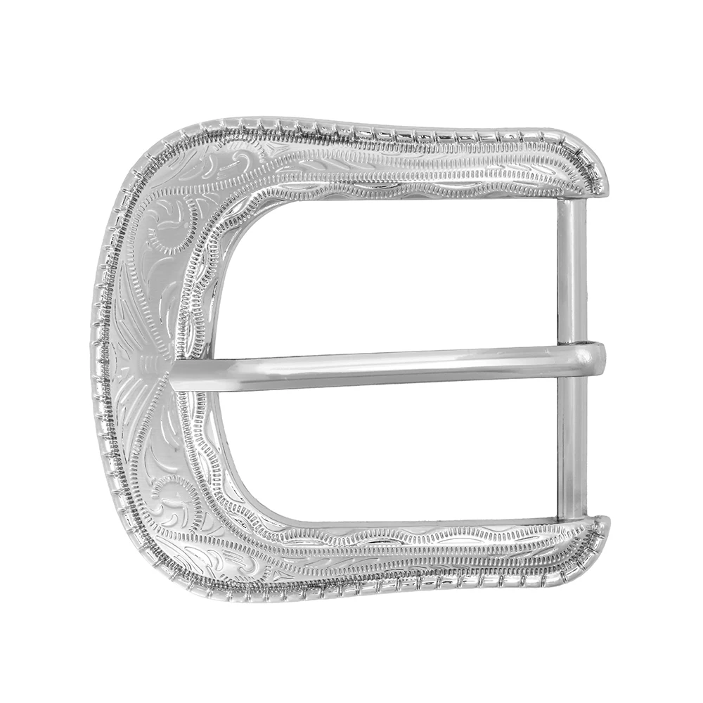 Hot selling custom logo western znc alloy roller belt pin buckle for women men belt