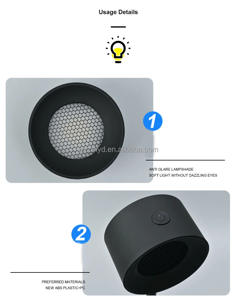 Magnetic Touchable Remote Control LED USB Rechargeable Table Lamp 360 Rotate Cordless Desk Lights Home Bedroom Wall Night Lamp