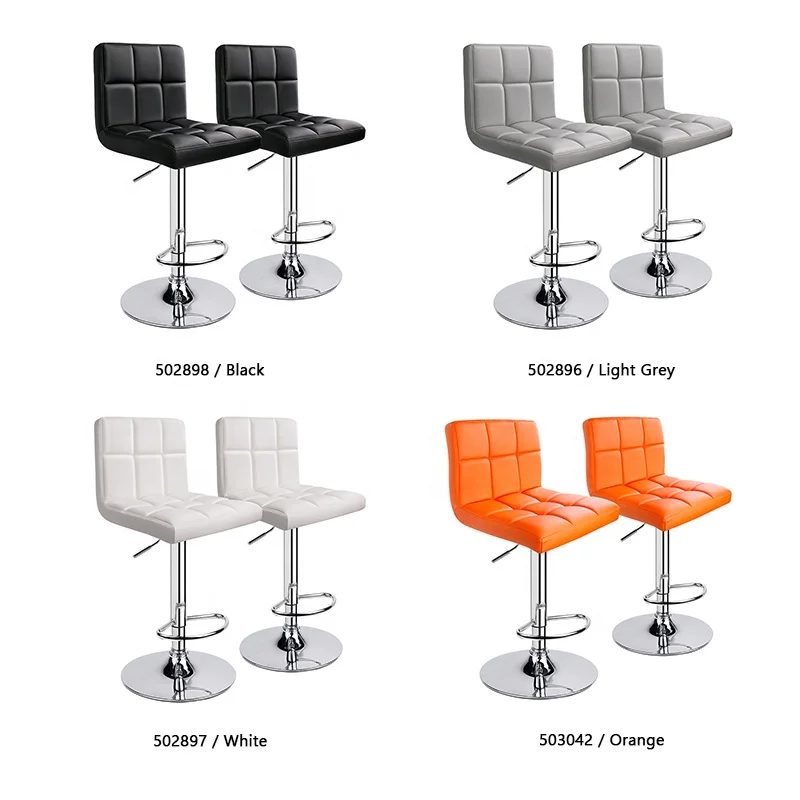 Modern Kitchen Furniture Island Stools Chair Restaurant Light Grey Bar High Swivel With Classic