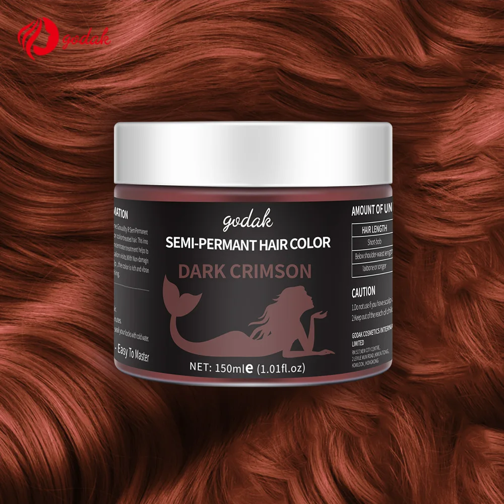 10 Colors Temporary Hair Color Cream Easy Coloring Semi Permanent Hair Dye Private Label Hair Color