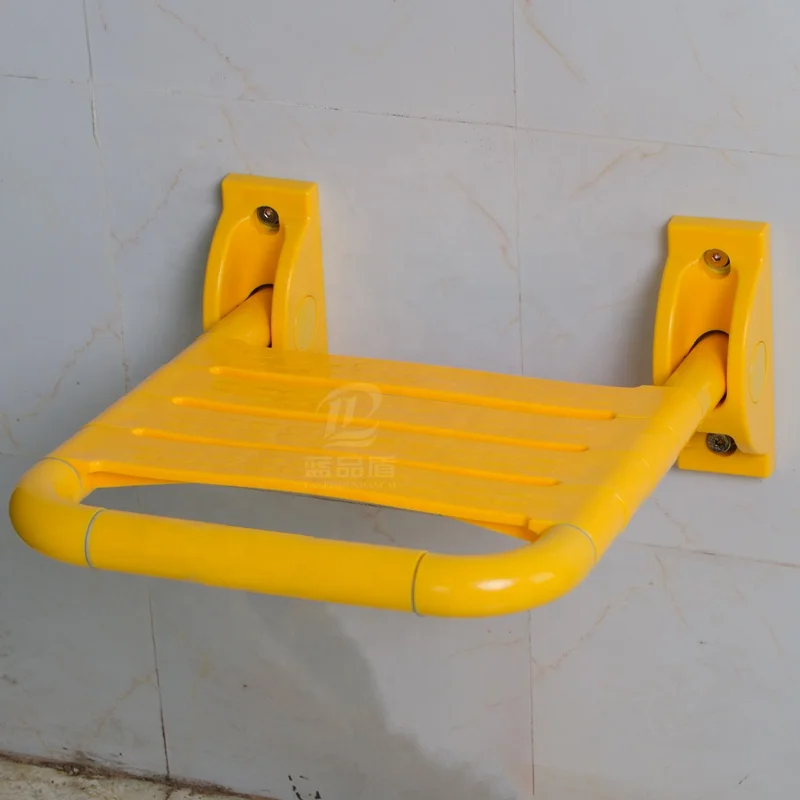 Bathroom Toilet Wall Mounted Nylon Folding Shower Seat and Bath Chair