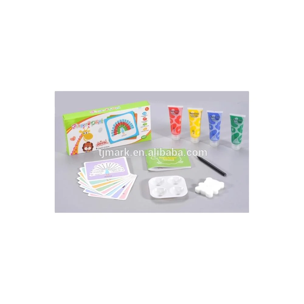 WASHABLE 4 COLORS FINGER PAINT FOR CHILDREN