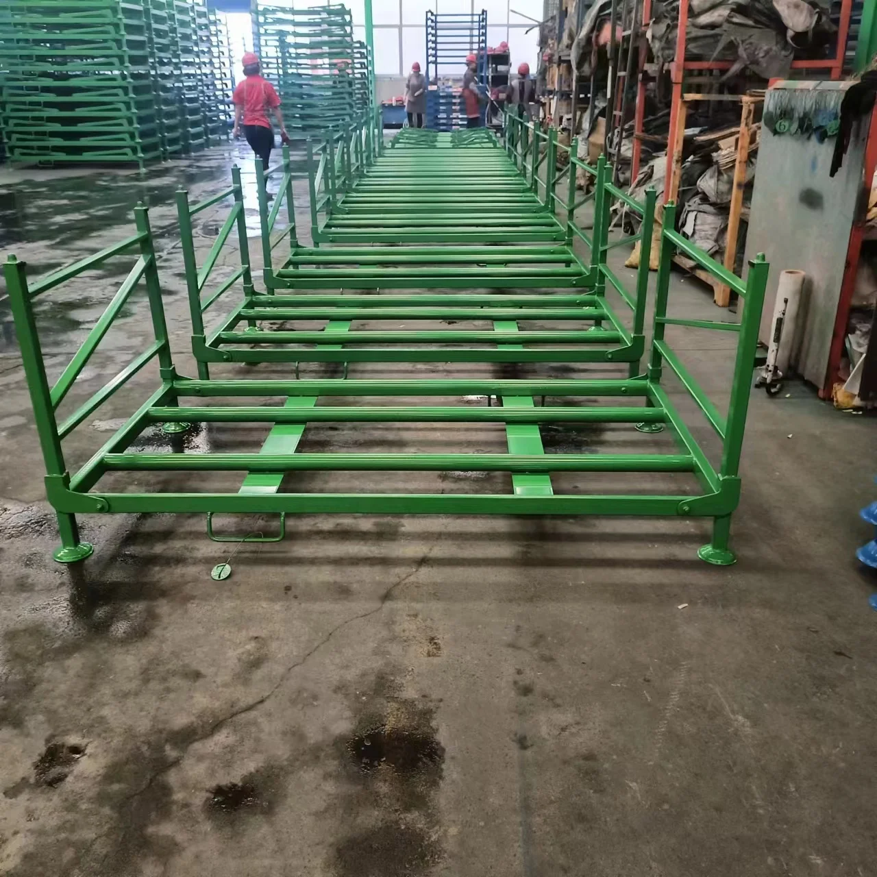 Сверхпрочные Индивидуальные складные Складные стеллажи с порошковым покрытием для поддонов шин стеллажи для хранения стеллажей с сеткой