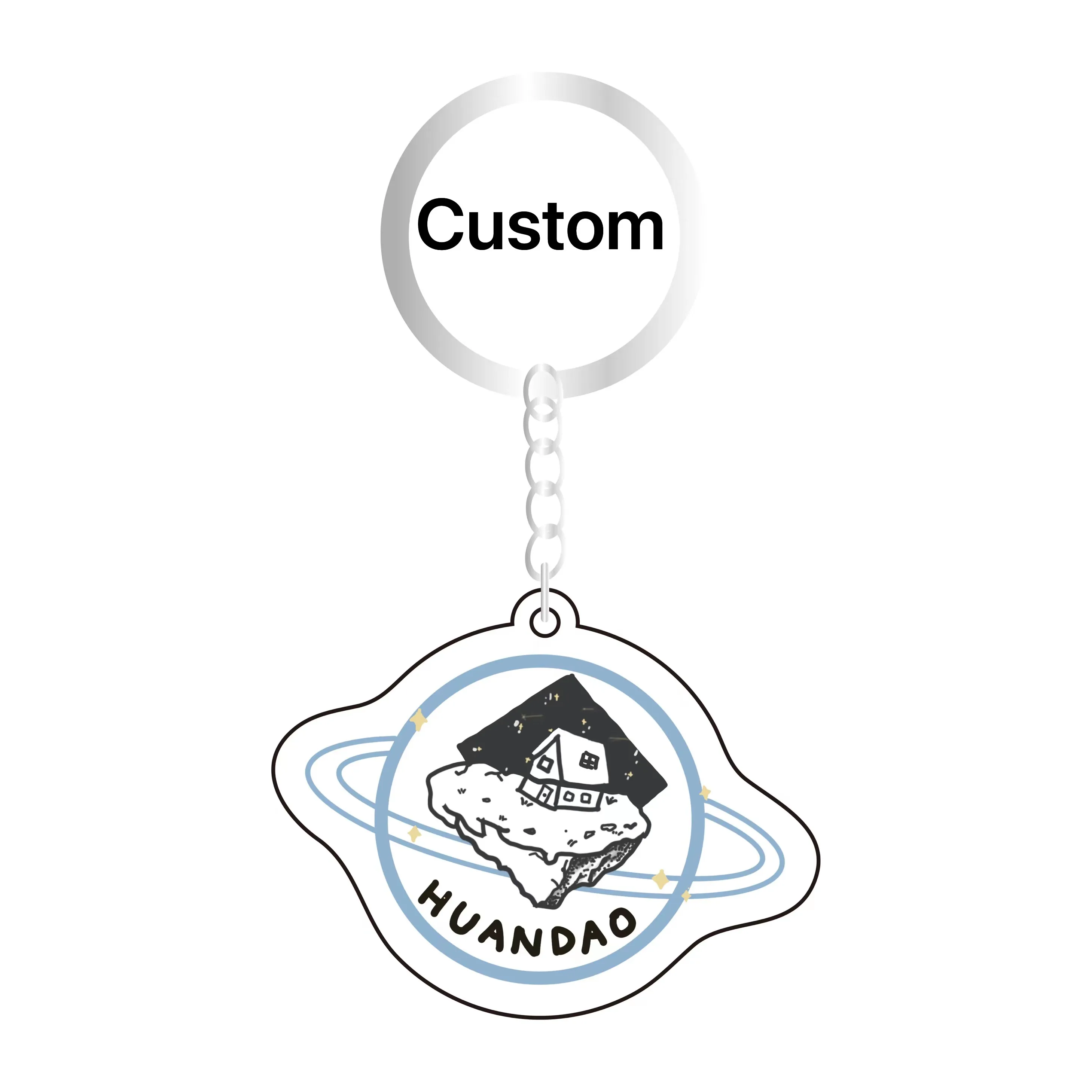 Wholesale Price Custom KPOP Star Keychain Acrylic Charm Clear Acrylic Keychain Lyrics Keychain Sanrio