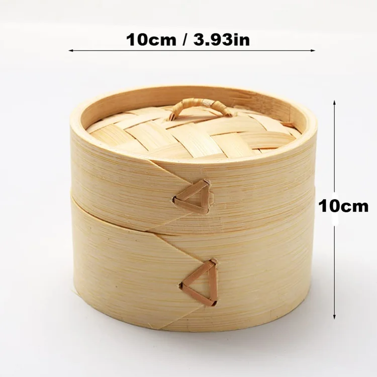 Home Kitchen 2024 Durable Mini Bamboo Steamer Basket Dumpling Food Snack MOMO Dumpling Steamer Suitable For Cooking Vegetables