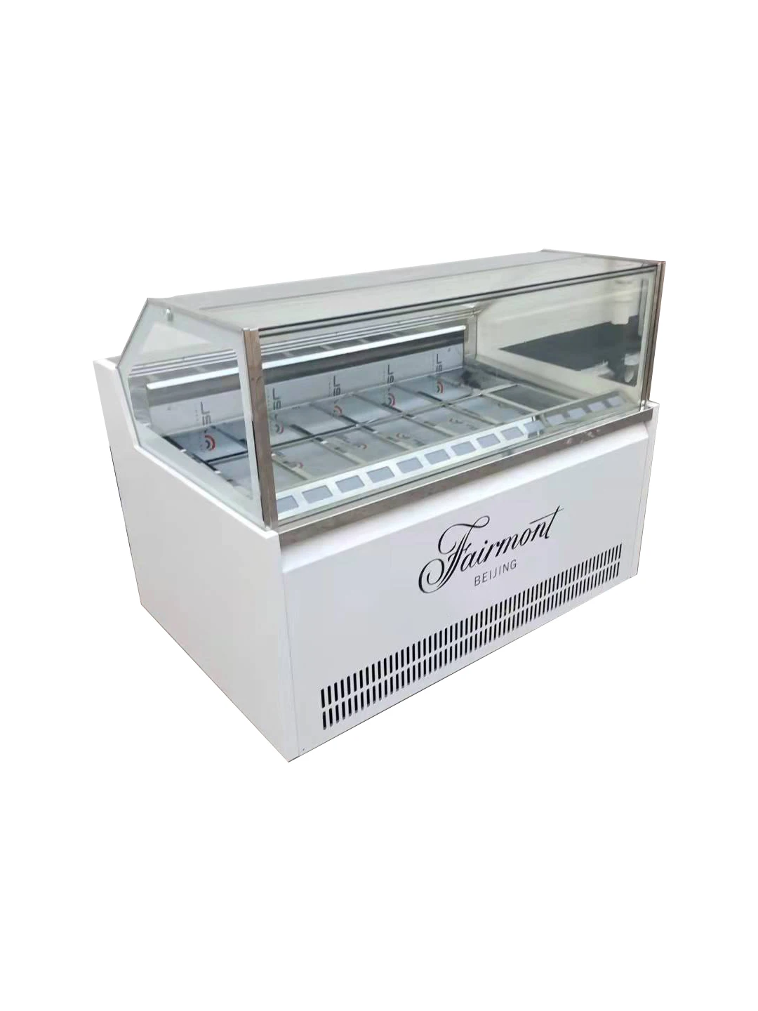 Ice Cream Showcase Gelato Display Freezer 8 Pans Gelato Ice Cream Display Cabinet Showcase Freezer