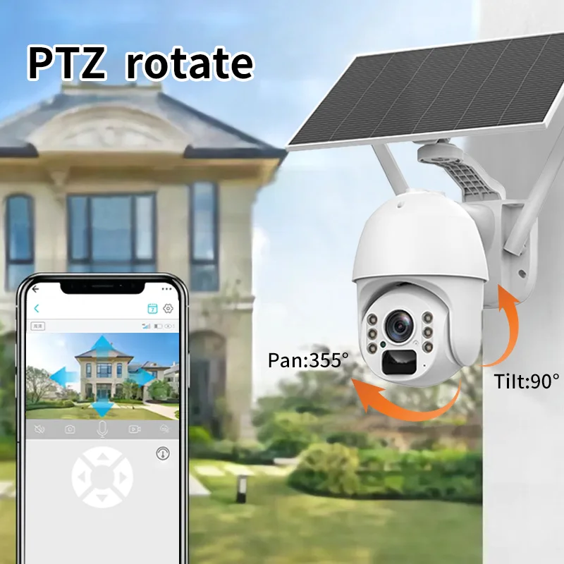 Solar PTZ Wireless Wifi With Battery 4g Sim Card Slot Solar Router for Outdoor Courtyard and Farm Use 8W Power