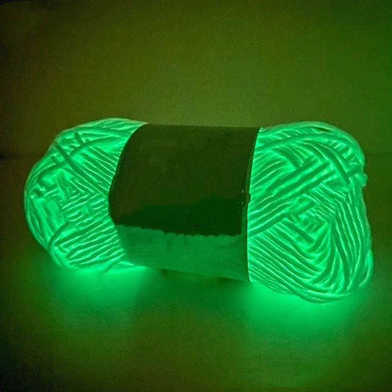 Yarn Craftsman 100% Spun Polyester 5 Colors 2mm Glow in the Dark DIY Hand Woven 50g