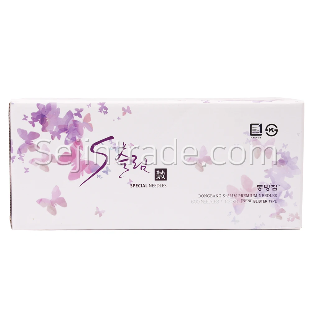 Acupuncture S-SLIM Needles Stainless Steel Dong Bang Acupuncture NEEDLE Slim DB100 (100 PCS/BOX) 1 Boxes 5 Years 0.25~0.30 Mm