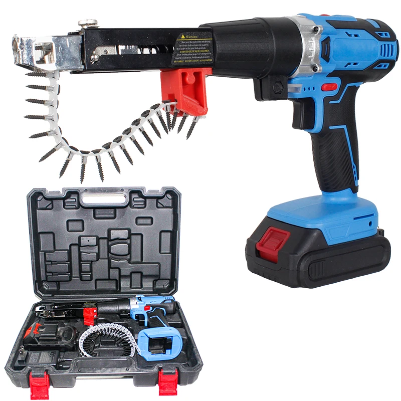 Factory OEM Cordless Power Drill Attachment Automatic chain nail gun set 1 battery 1 charger