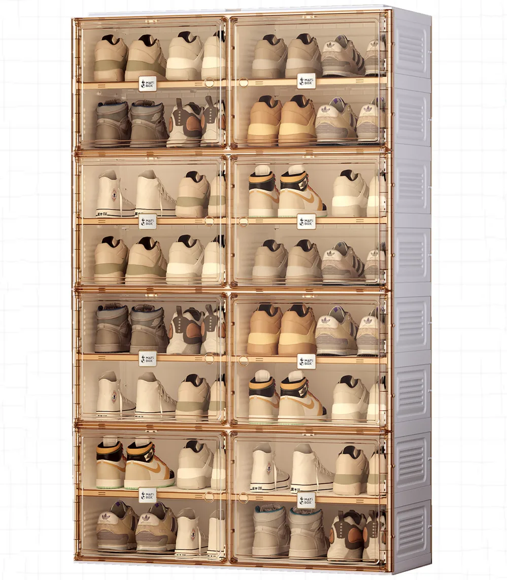 Mayi box AntBox 2.0 Clear Magnet Plastic Shoe Boxes Storage Acrylic Custom Transparent Display Shoe Boxes Organizer CABINET