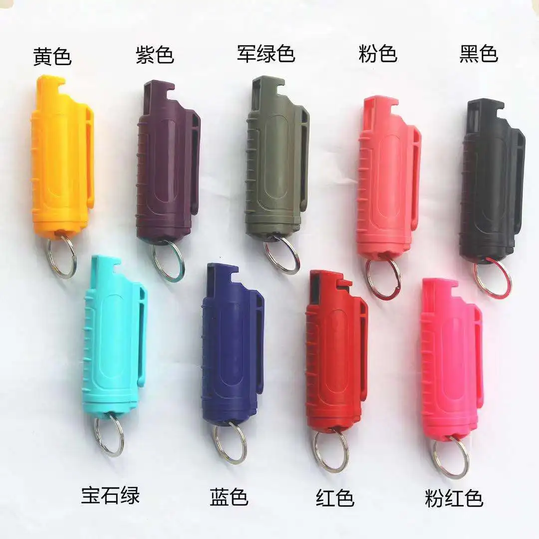 Shell Keychain Self Defense Pepper Spray 20ml Pepper Spray Plastic Black Green Custom Red Color Weight Material Origin ABS Place