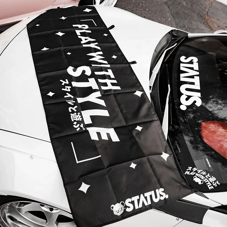 Hand Held Custom print Nobori Flag Banner Anime Custom Logo Beach Nobori Flag