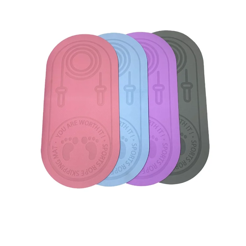 
Customized Logo Non Slip 6mm TPE Jump Rope Mat Indoor Exercise Sports Fitness Yoga Mat 