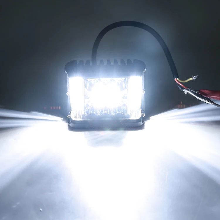 High Quality Flush Mount Led Work Light With 16Pcs*5W High Intensity Philips Leds Red Yellow White Flushing Function 80W Lamp