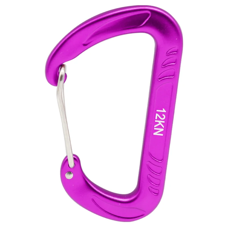 Custom High Quality Aluminum Outdoor Activity Black Hooks Hammock Black Carabiner