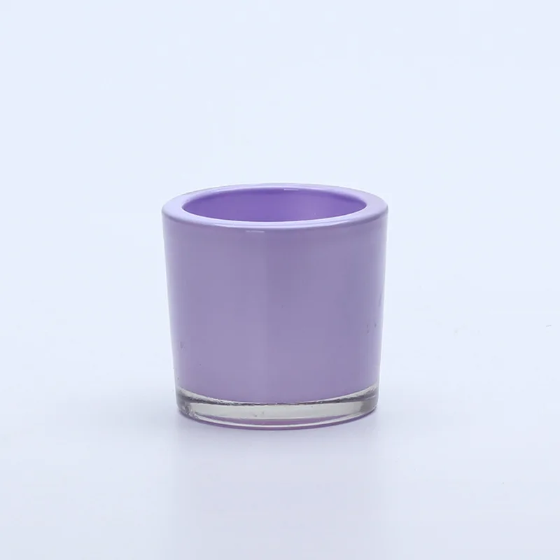 Wholesale Colored Small Glass Candle Cups Large Volume Glass Scented Candle Jars