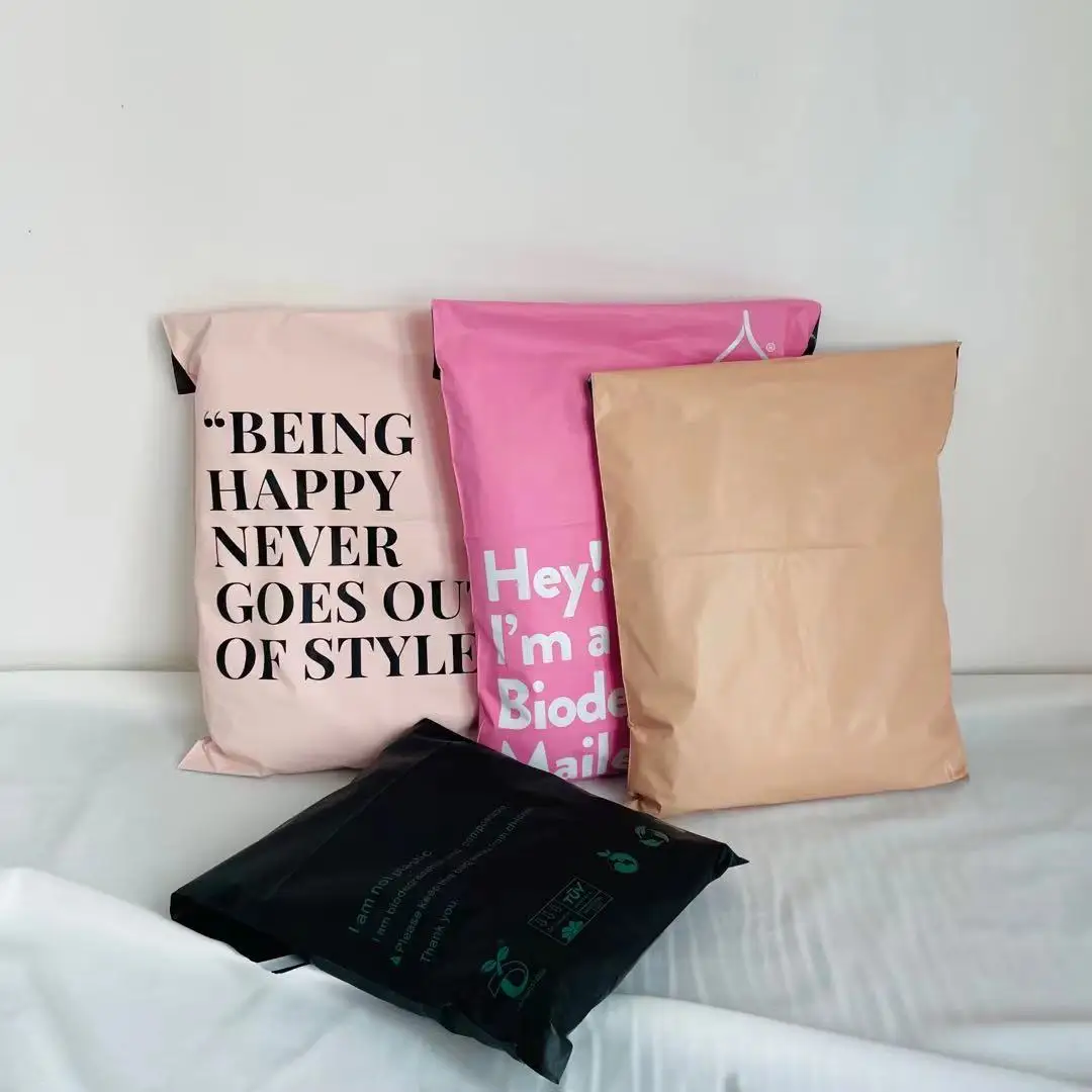 custom plastic mailing bags biodegradable packaging courier bags pink poly mailer delivery bag shipping enveloped for postal