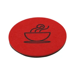 custom round tea glass laser-cut felt pattern color cork pad cup coaster