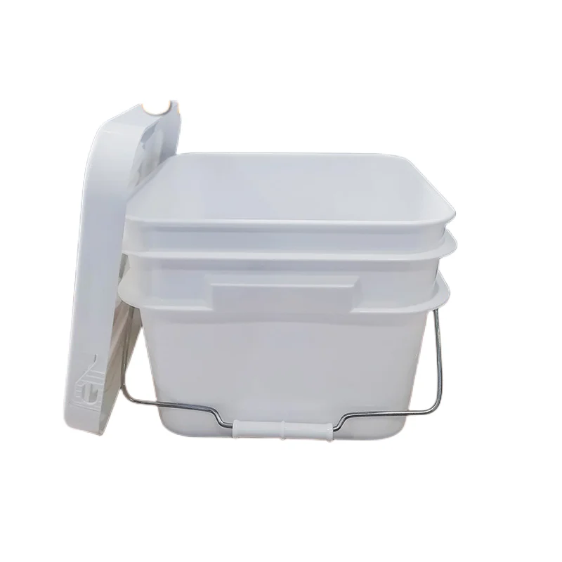 8 liter food grade square plastic bucket with lid and handle for paint,tool