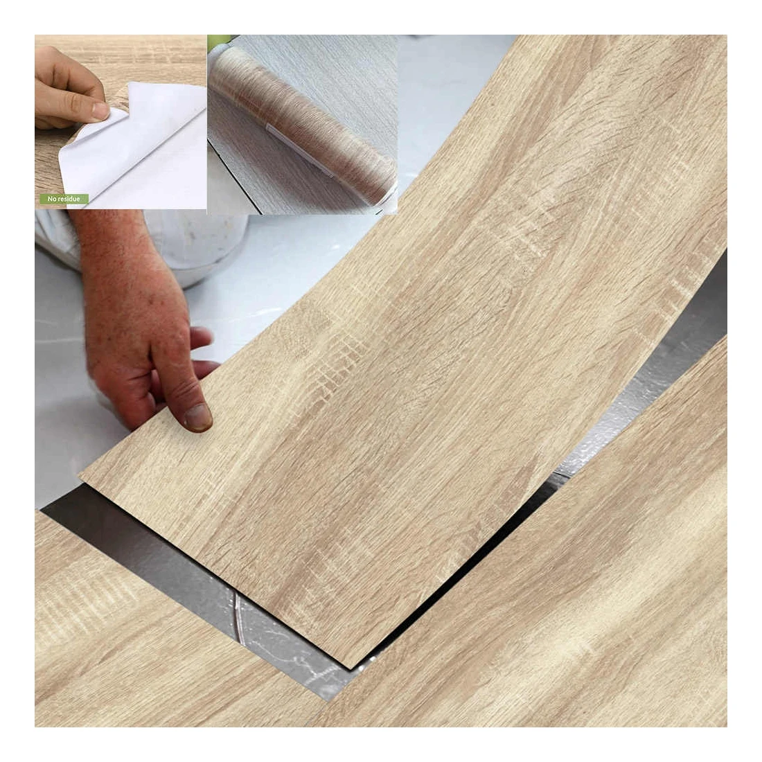 Wholesale self adhesive flooring covering piso waterproof fireproof china 2024 for indoors hotel office building