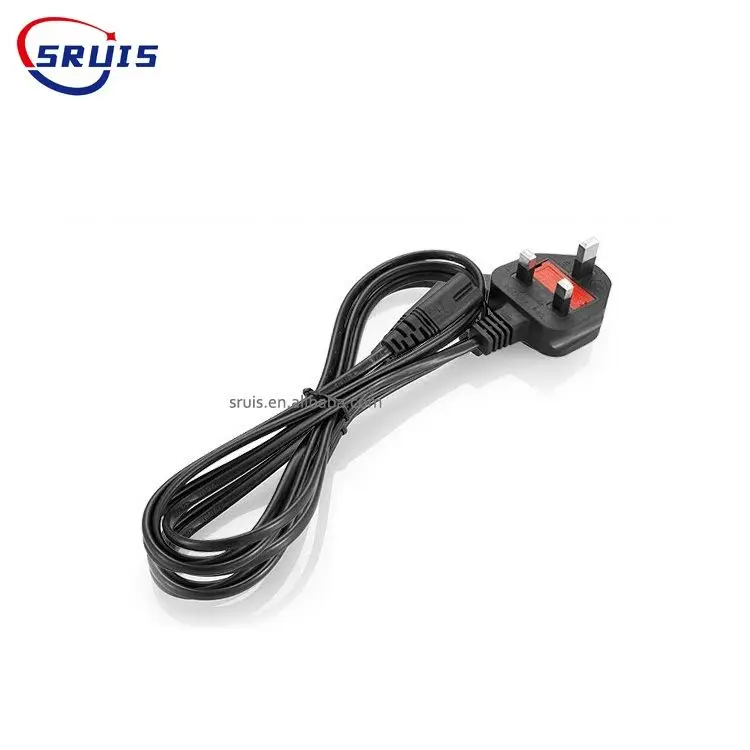 Figure 8 Connector Uk Plug 15M Ac 250V 3 Pin Laptop 3A 3Prong Tv Wire 6F Fuse Ukca Power Cord With Iec Appliance Outlet C7