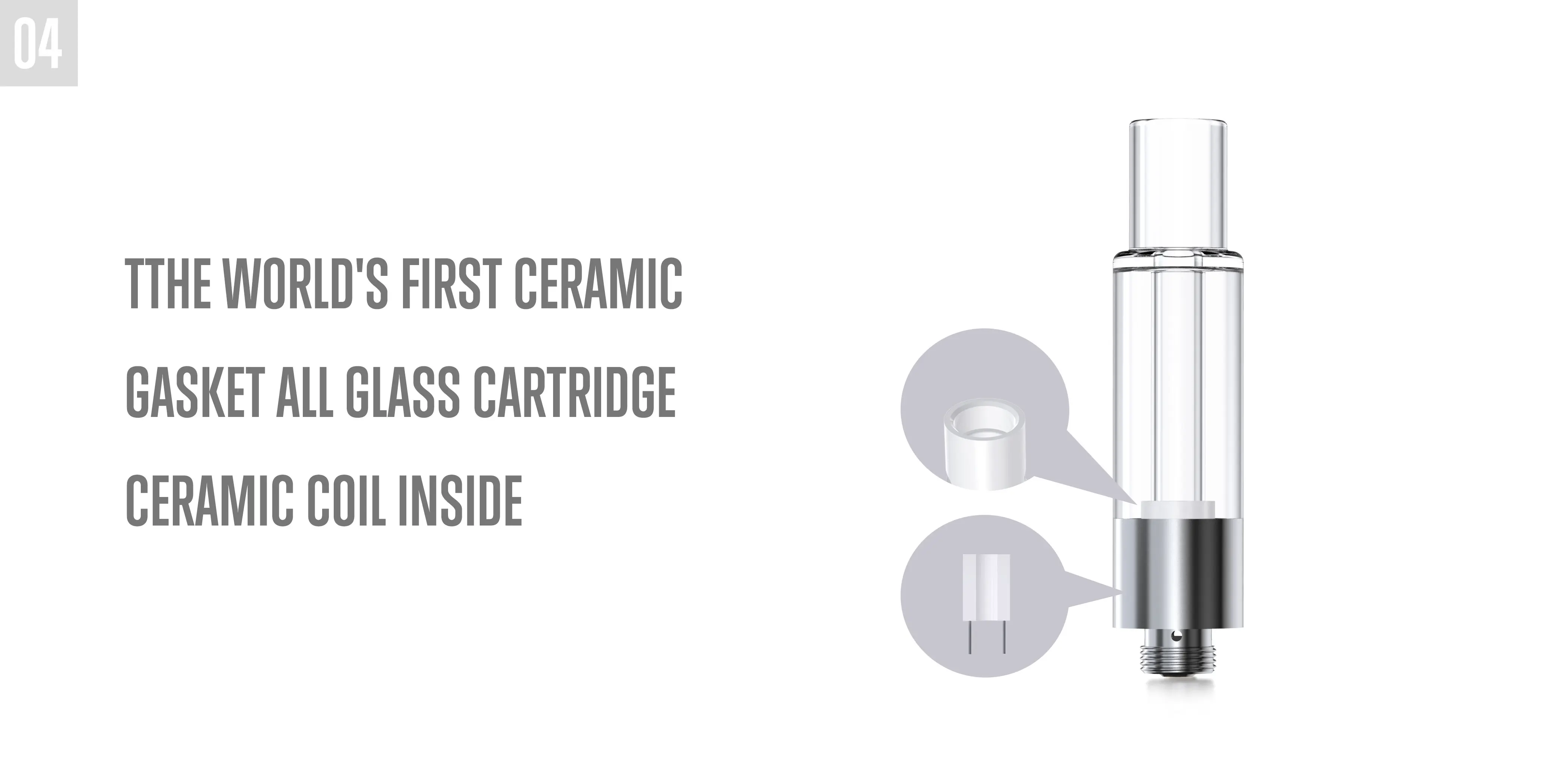 Excellent Supplier in China All Glass  E Cigarette Ecig Vape Pen Vape  510 Vape Cartridge 0.5/1.0 Glass Tank