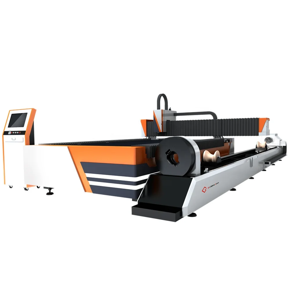 3000W Laser Tube Sheet Metal Cutting Machine Raytools Laser Head Cypcut Control System Yaskawa Servo Hiwin AI PLT Retail