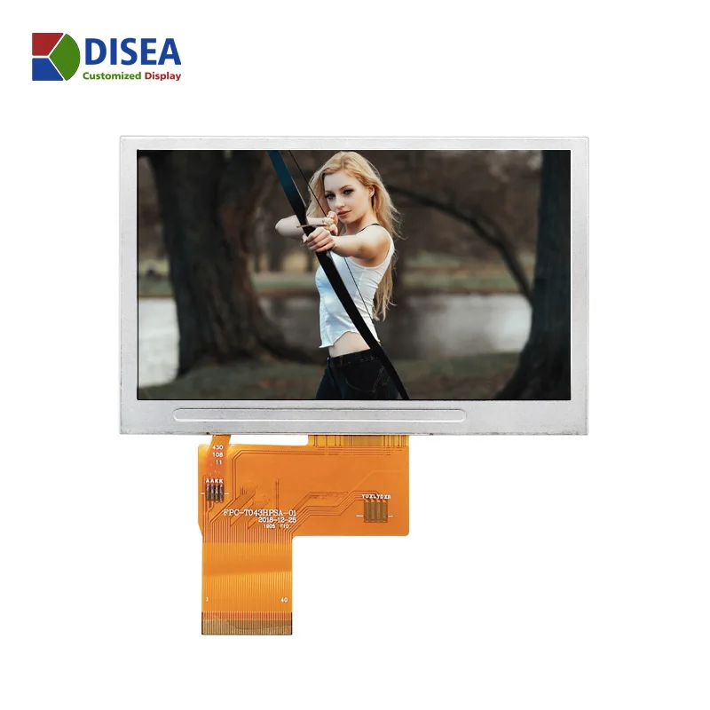 
DISEA 480x272 Dots LCD Screen 4.3 Inch High Brightness TFT Display For Industrial Use 