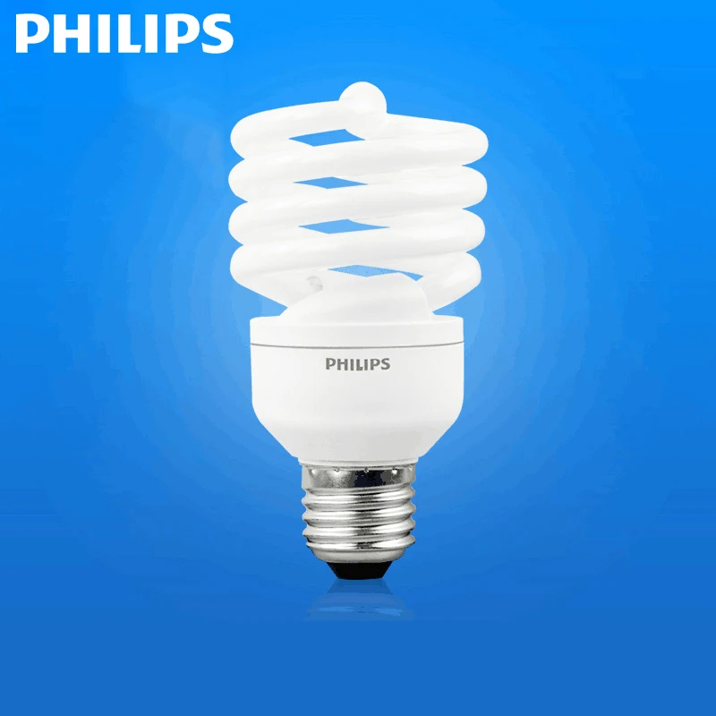  Энергосберегающая спиральная лампа Philips e27e14 флуоресцентная с винтовым креплением бытовая электрическая сверхъяркая дневного света тройной первичной