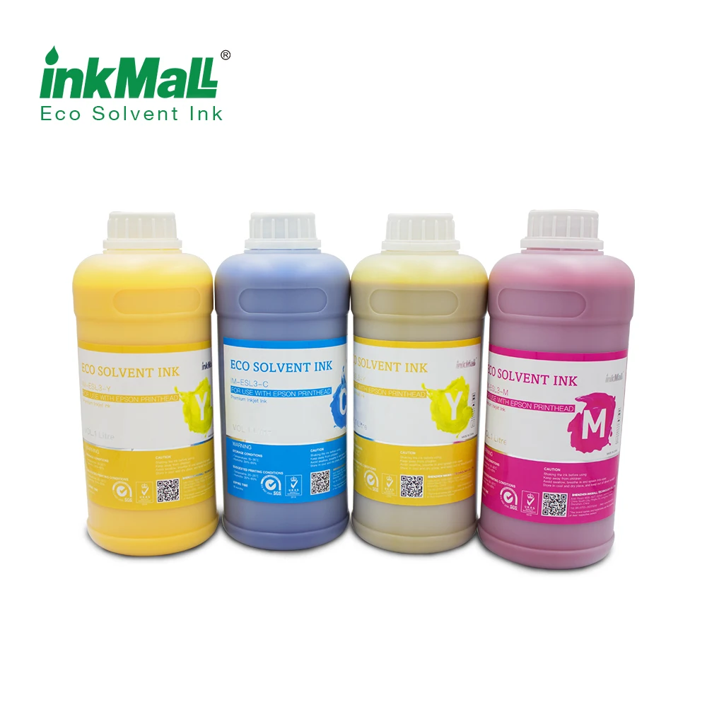 InkMall High Flexibility Eco Solvent Ink for Dx5 Dx7 Xp600  Piezo Nozzle Eyecolor Wide Format Eco Solvent Printing Machine