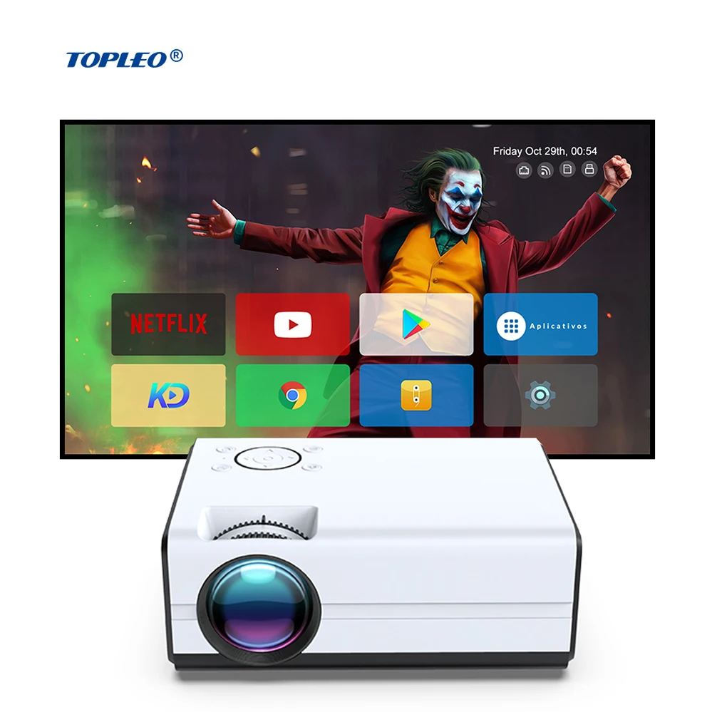 Android 9 0 проектор с двойным Wi-Fi 2 4g 5g портативный лампа видео 1080p экран