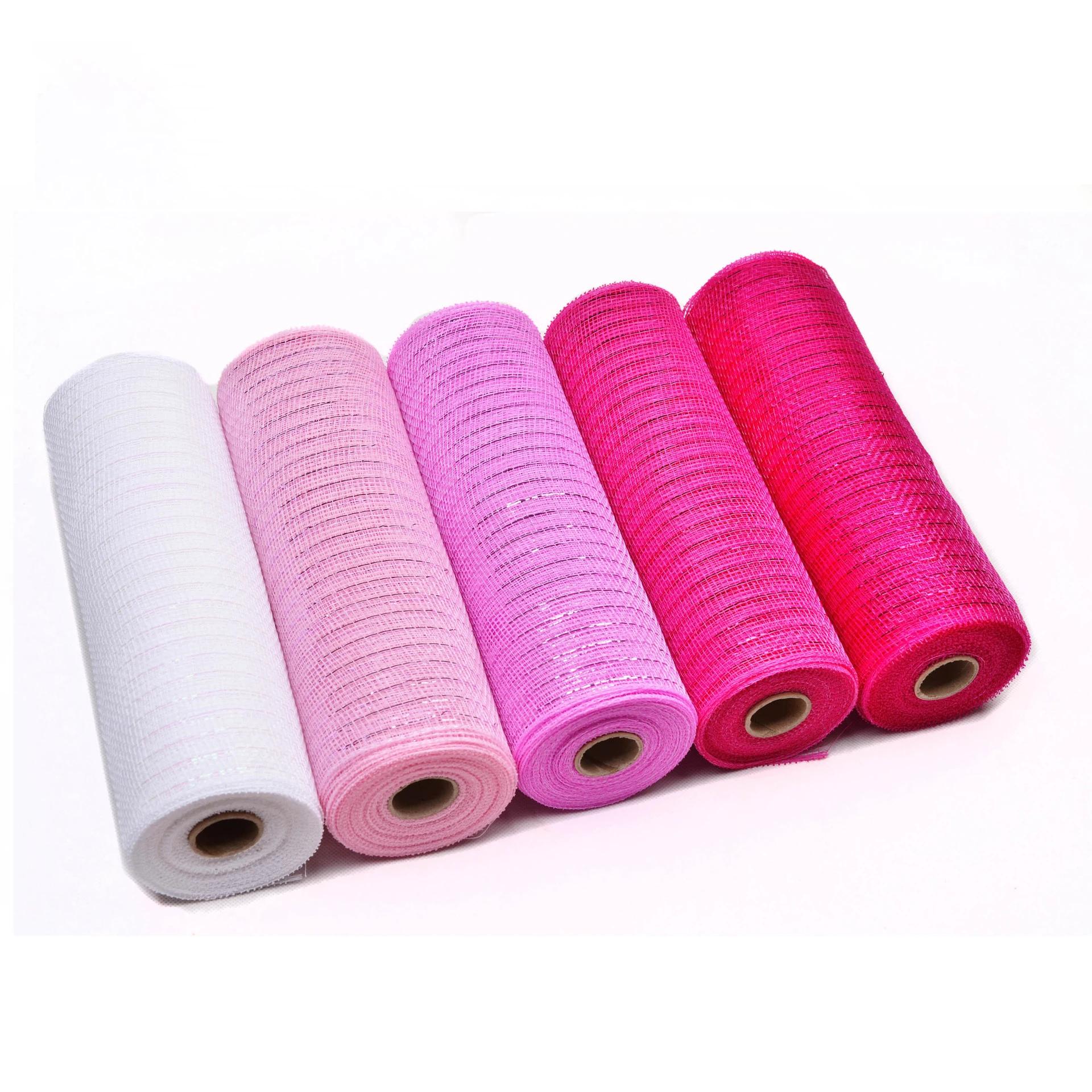 Wholesale 10Inch Shining Poly Deco Mesh For Christmas Wreath Decoration & Flower Wrap