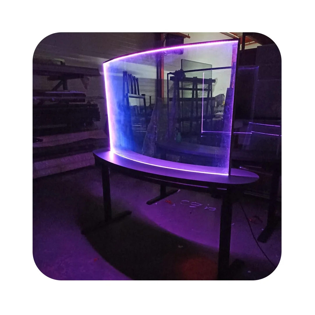 
Маркерная доска (видеоплата сухого стирания), изогнутая форма из закаленного стекла, Профессиональное использование, RGB-подсветка, Пользовательский логотип и дизайн 