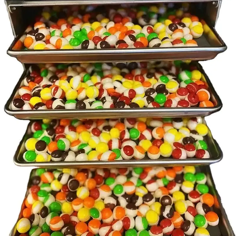 Candy Hot Sell Halal Bulk Sour Sweet Freeze Dried Rainbow Chewy Candy Sweet Crunchy Freeze Dried Jelly Bean Candy