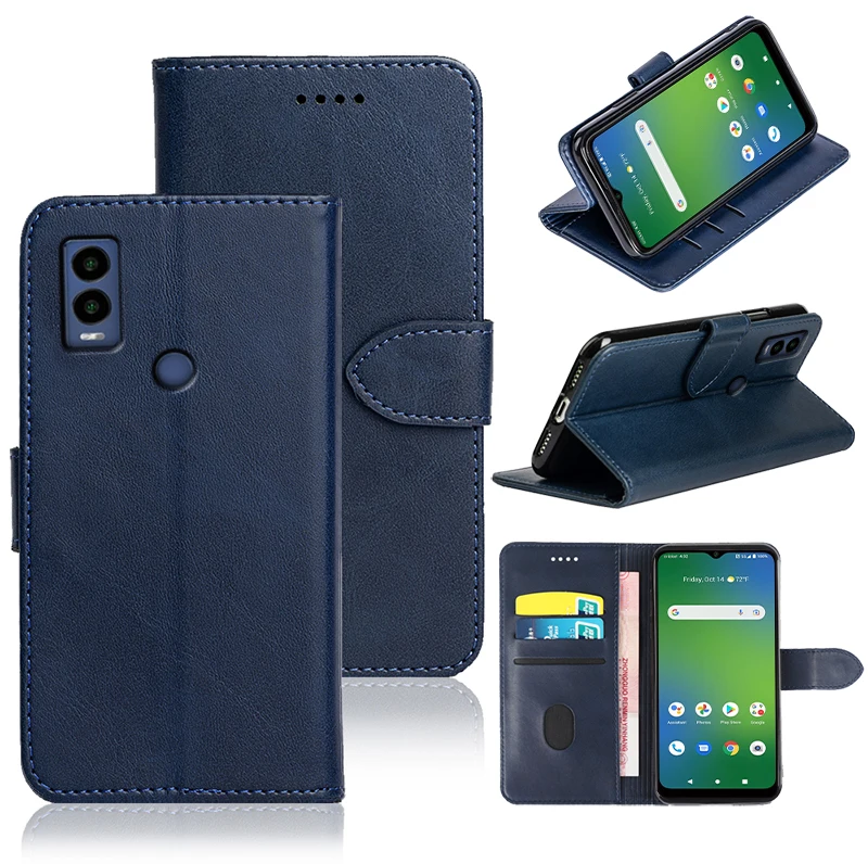 Luxury Card Holder Flip Leather Wallet Phone Cases For Cricket Debut Smart Innovate E 5G 2022 Motivate Max Ovation 3 Maestro 3