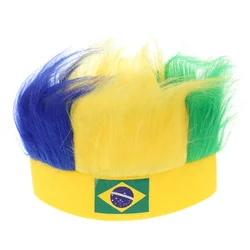 2022 Qutar Top 32 national team flag customization worlds cup football fans wig hat wigs caps