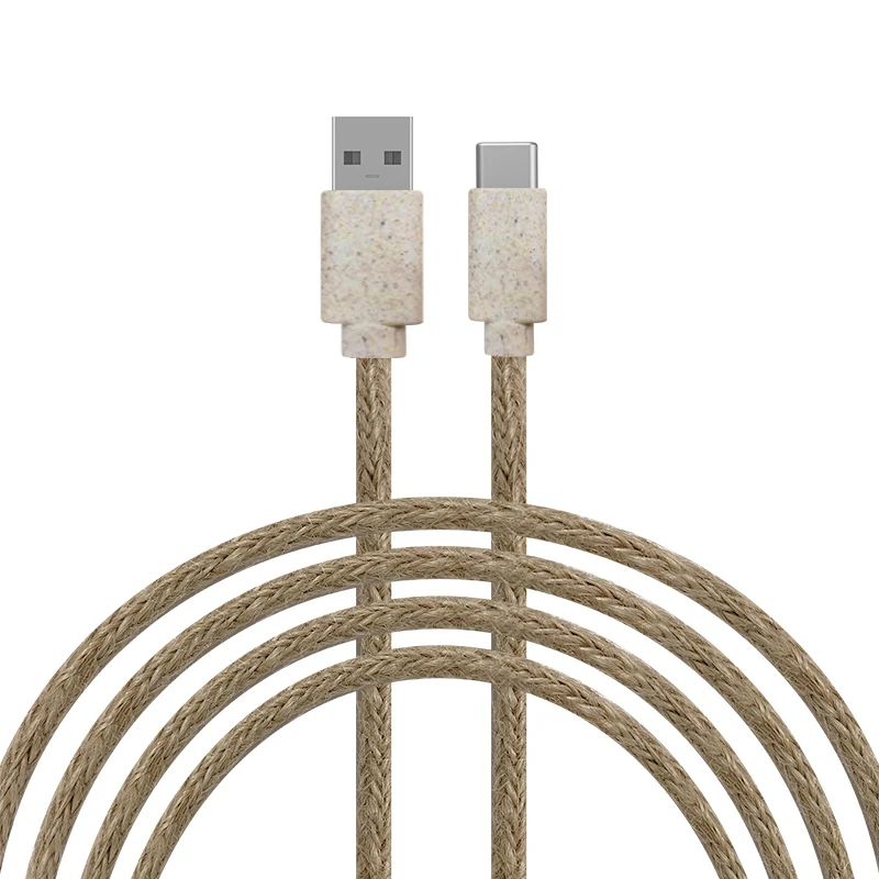 Premium 3A Fast Charging Quick Charge Eco-Friendly Wheat Straw Android Type C Cable