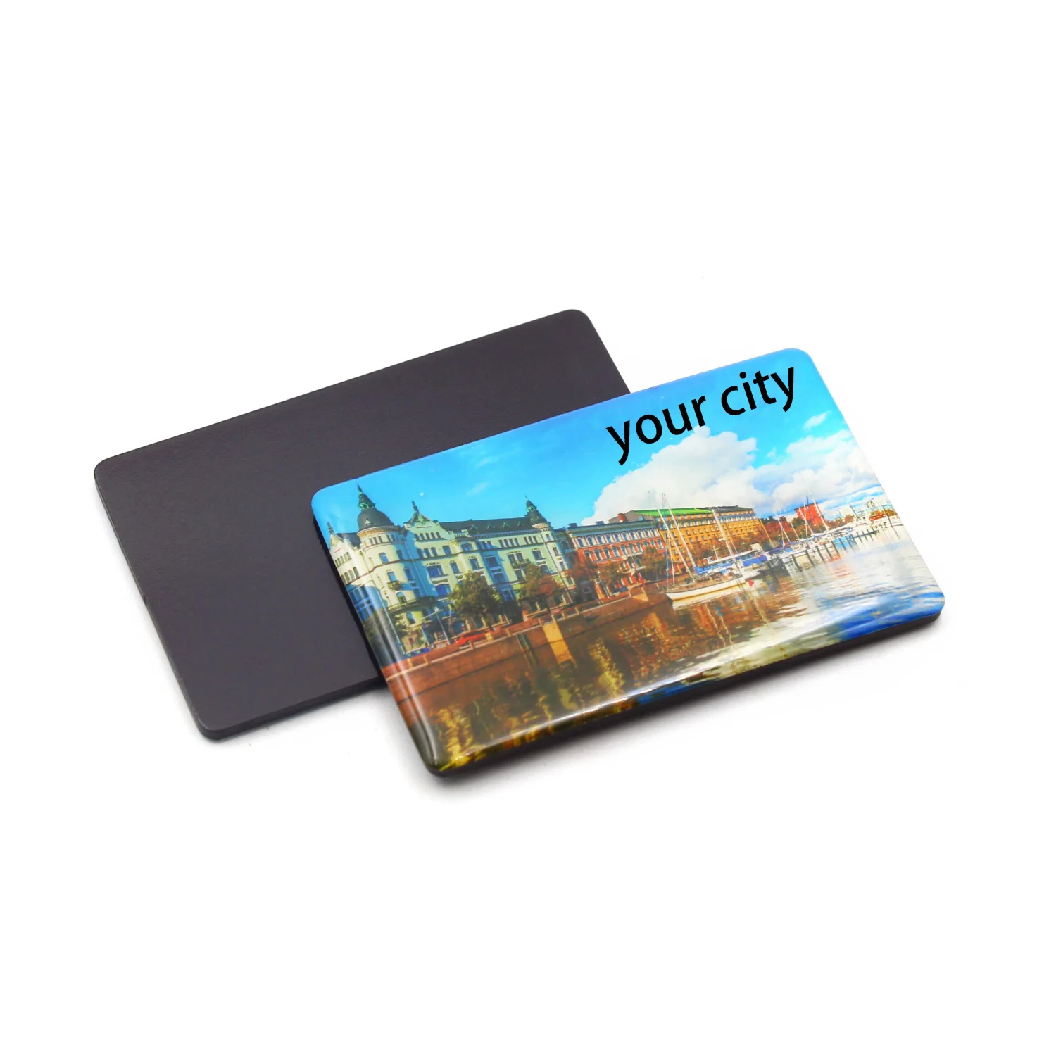 Home Decoration Custom Epoxy Fridge Magnet Tourist Souvenir Gift Europe Finland Photo Design Epoxy Fridge Magnet Custom