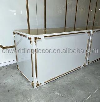 Modern Design Wedding White Dessert Cake Table Cart Display Acrylic Table Party Hotel  Restaurant Table For Guest