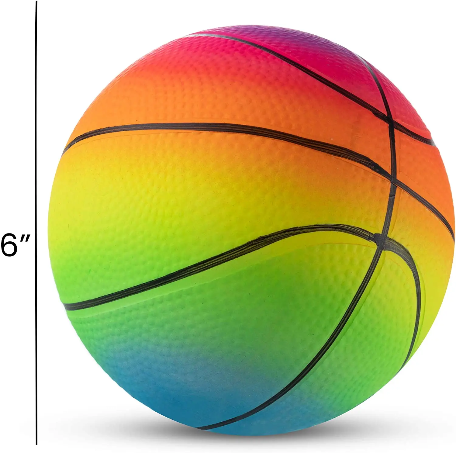 Kids and Toddlers rainbow sports ball Toys - 6 Inch  inflatable eon Basketball ,Soccer Ball, and Volleyball