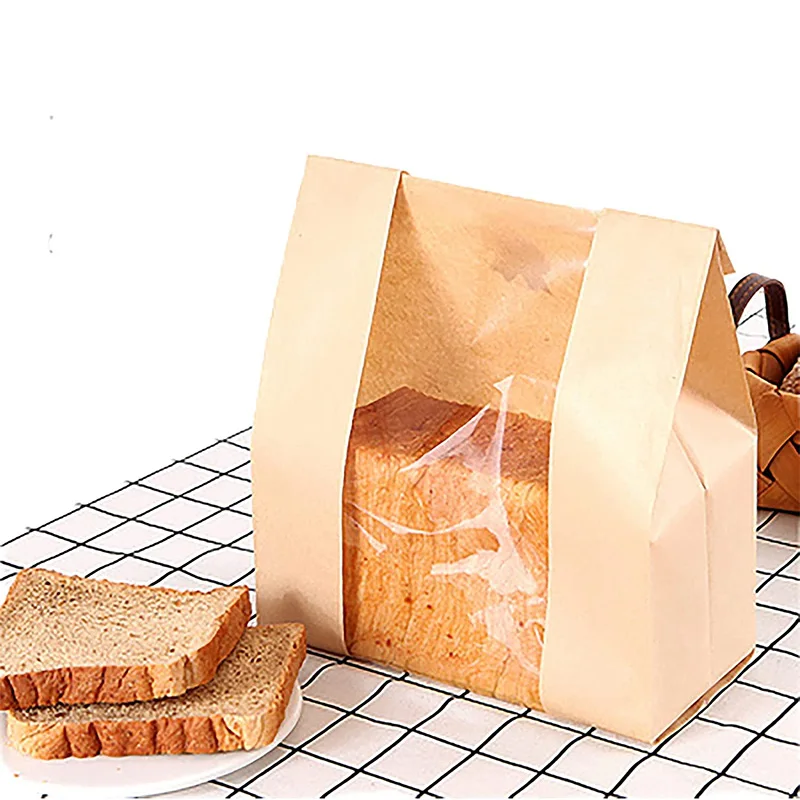 Custom Logo Printed Fries Bread Bakery Popcorn Greaseproof Take Away Fast Food Paper Bags