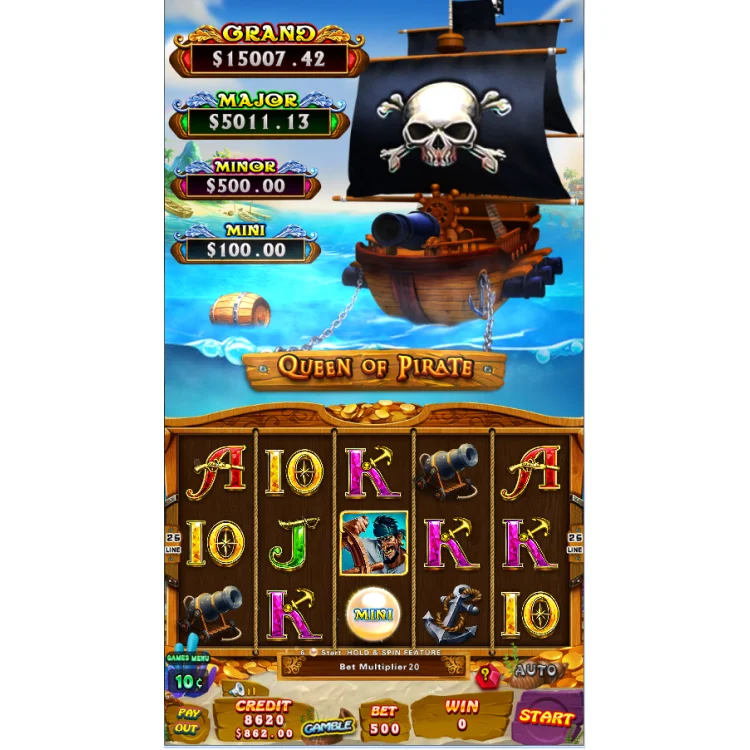  Игровой автомат Queen of pirate вертикальный разъем для игр игровой казино с