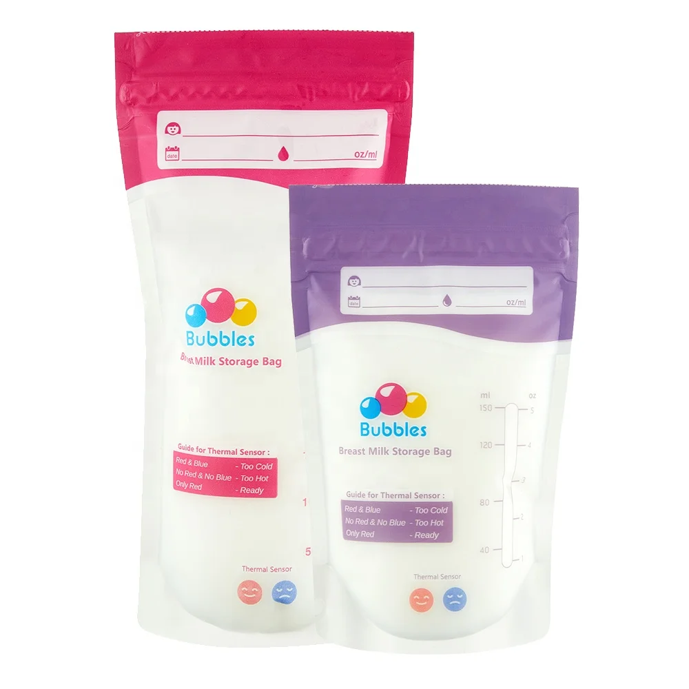 Self-standing Breast Milk Storing Bags For Breast Feeding Ready To Use Breast Milk Storage Bags Freezer BPA FREE