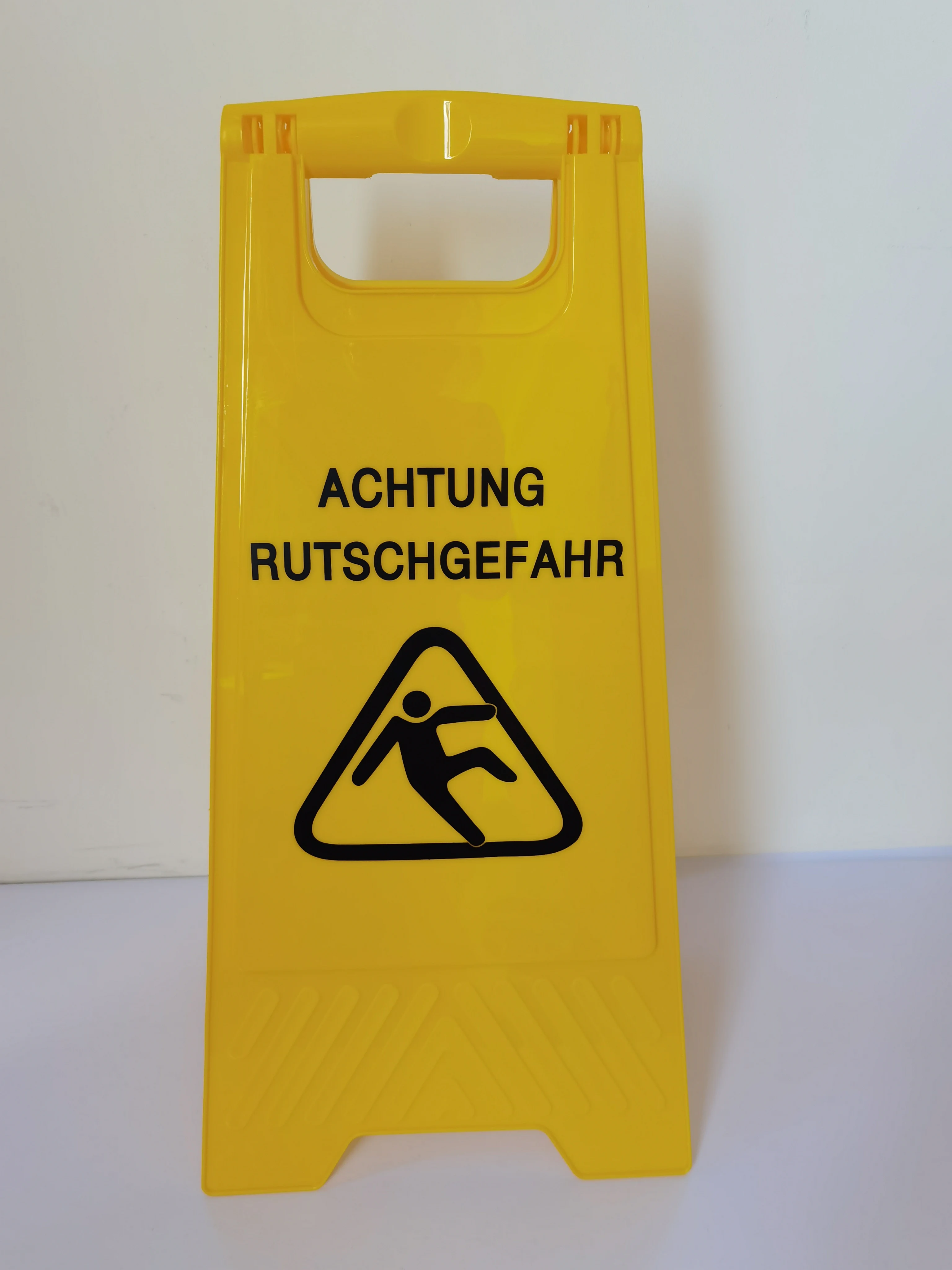 Yellow Portable Folding A-frame Standing Plastic No Parking  Wet Floor Warning Board Danger Caution Sign