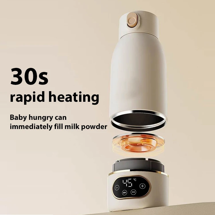 Rechargeable Wireless 316 Stainless Steel JR07 Pro Baby Bottle Warmer Electric Water Warmer Bottle With Usb Milk Warmer Machine