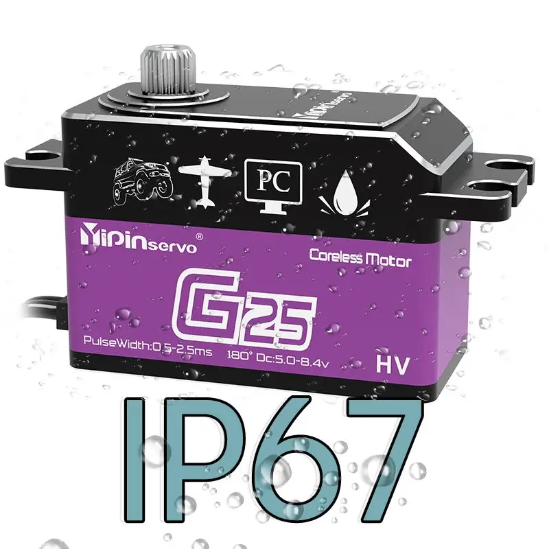 GX Yipin A20BHS мини сервопривод 8 4 В HV 25 кг Hi-Speed BLS двигатель программируемый для 1/24 RC SCX24 автомобильный металлический материал