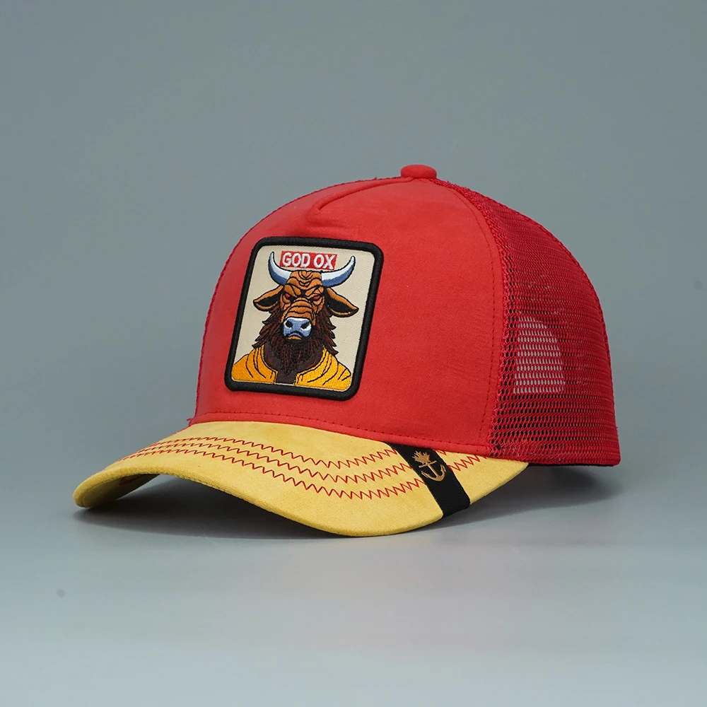 Wholesale Custom Animal Trucker Hat 3D Embroidery Adjustable Mesh Cap OEM ODM Rooster Factory Baseball Cap