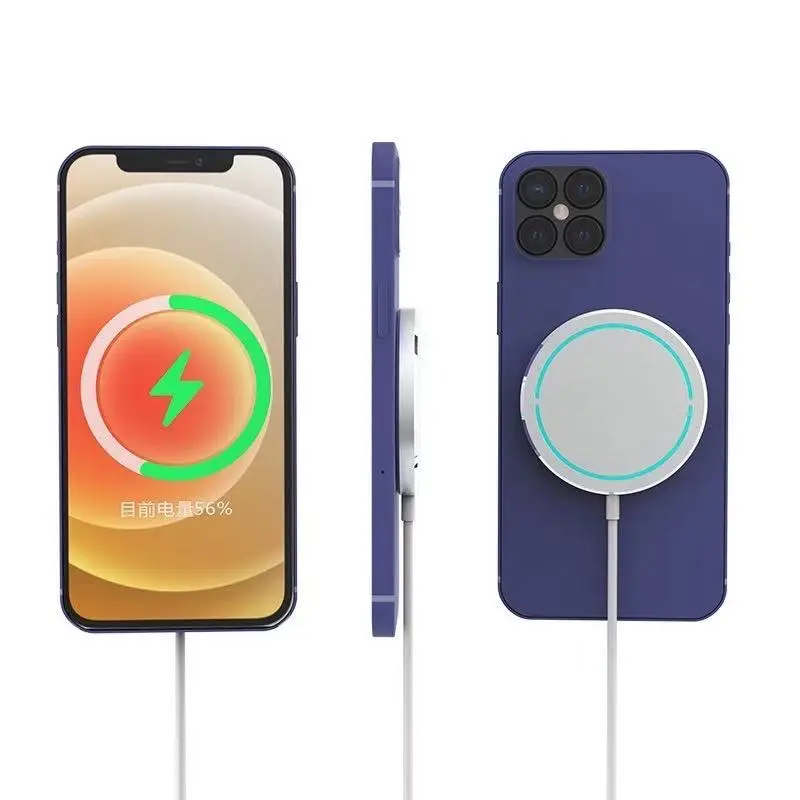 15W magnetic wireless charger with magnetic wireless charger for iphone 12